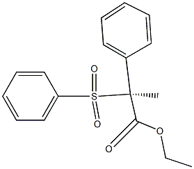 [S,(+)]-2-Phenyl-2-(phenylsulfonyl)propionic acid ethyl ester Struktur