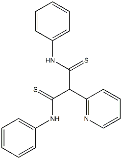 N-Phenyl-2-phenylthiocarbamoyl-2-(2-pyridyl)thioacetamide Struktur