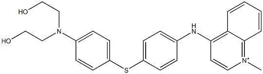 4-[[4-[4-[N,N-Bis(2-hydroxyethyl)amino]phenylthio]phenyl]amino]-1-methylquinolinium Struktur