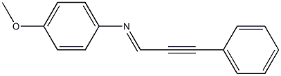 (E)-3-Phenyl-N-(4-methoxyphenyl)-2-propyn-1-imine Struktur