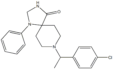 3-[1-(4-Chlorophenyl)ethyl]-7-(phenyl)-3,7,9-triazaspiro[5.4]decan-10-one Struktur