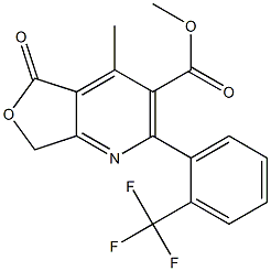 2-[2-(Trifluoromethyl)phenyl]-4-methyl-5,7-dihydro-5-oxofuro[3,4-b]pyridine-3-carboxylic acid methyl ester Struktur