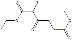 2-Fluoro-3-oxohexanedioic acid 1-ethyl 6-methyl ester Struktur