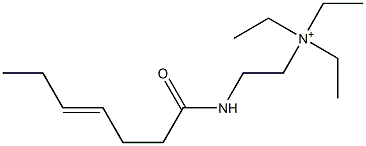 N,N,N-Triethyl-2-(4-heptenoylamino)ethanaminium Struktur