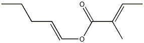 (E)-2-Methyl-2-butenoic acid 1-pentenyl ester Struktur