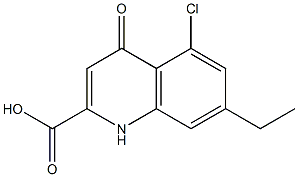 5-Chloro-7-ethyl-1,4-dihydro-4-oxoquinoline-2-carboxylic acid Struktur