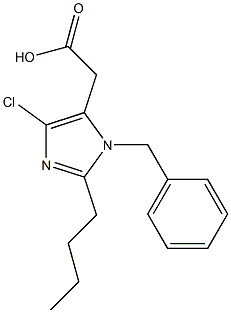 4-Chloro-2-butyl-1-(benzyl)-1H-imidazole-5-acetic acid Struktur