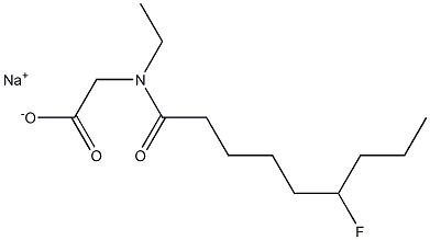 N-Ethyl-N-(6-fluorononanoyl)glycine sodium salt Struktur