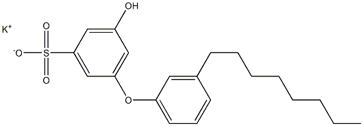 5-Hydroxy-3'-octyl[oxybisbenzene]-3-sulfonic acid potassium salt Struktur