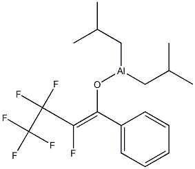 Diisobutyl[(E)-1-phenyl-2,3,3,4,4,4-hexafluoro-1-butenyloxy]aluminum Struktur