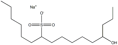 13-Hydroxyhexadecane-7-sulfonic acid sodium salt Struktur