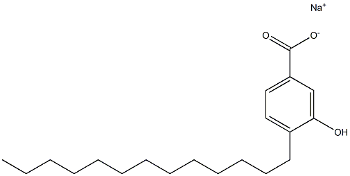 4-Tridecyl-3-hydroxybenzoic acid sodium salt Struktur