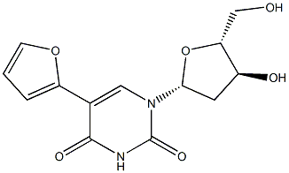 5-(2-Furanyl)-2'-deoxyuridine Struktur