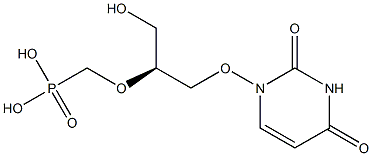 1-[(S)-3-Hydroxy-2-(phosphonomethoxy)propoxy]uracil Struktur