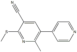 5-(4-Pyridinyl)-6-methyl-2-(methylthio)pyridine-3-carbonitrile Struktur