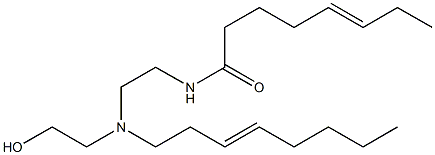 N-[2-[N-(2-Hydroxyethyl)-N-(3-octenyl)amino]ethyl]-5-octenamide Struktur