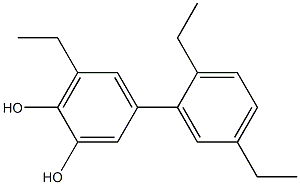 3-Ethyl-5-(2,5-diethylphenyl)benzene-1,2-diol Struktur