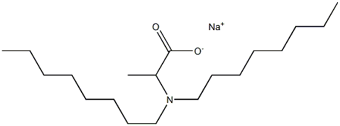 2-(Dioctylamino)propanoic acid sodium salt Struktur