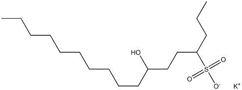 7-Hydroxyheptadecane-4-sulfonic acid potassium salt Struktur