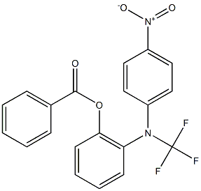 2-(3-Trifluoromethyl-4-nitrophenylamino)phenol benzoate Struktur