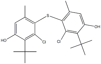 Bis(3-tert-butyl-2-chloro-4-hydroxy-6-methylphenyl) sulfide Struktur