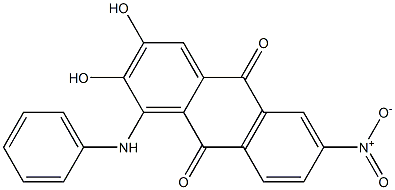 1-Anilino-2,3-dihydroxy-6-nitroanthraquinone Struktur