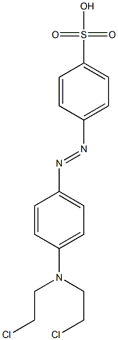 p-[[p-[Bis(2-chloroethyl)amino]phenyl]azo]benzenesulfonic acid Struktur