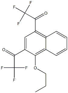 2,4-Bis(trifluoroacetyl)-1-propyloxynaphthalene Struktur