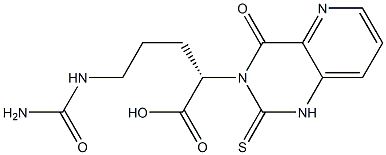 (2S)-2-[(1,2,3,4-Tetrahydro-4-oxo-2-thioxopyrido[3,2-d]pyrimidin)-3-yl]-5-ureidovaleric acid Struktur