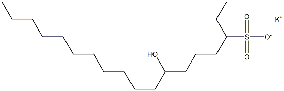 7-Hydroxyoctadecane-3-sulfonic acid potassium salt Struktur