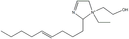 1-Ethyl-1-(2-hydroxyethyl)-2-(4-nonenyl)-3-imidazoline-1-ium Struktur