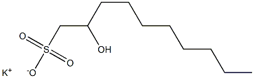 2-Hydroxydecane-1-sulfonic acid potassium salt Struktur