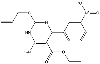 6-Amino-1,4-dihydro-2-(2-propenylthio)-4-(3-nitrophenyl)pyrimidine-5-carboxylic acid ethyl ester Struktur