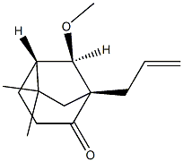 (1R,5S,8R)-8-Methoxy-6,6-dimethyl-1-(2-propenyl)bicyclo[3.2.1]octan-2-one Struktur