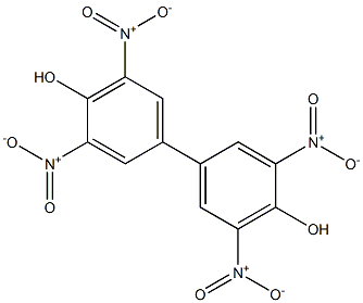 3,3',5,5'-Tetranitro-1,1'-biphenyl-4,4'-diol Struktur