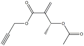 (3R)-3-Acetyloxy-2-methylenebutyric acid 2-propynyl ester Struktur