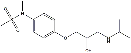 N-[4-[2-Hydroxy-3-isopropylaminopropyloxy]phenyl]-N-methylmethanesulfonamide Struktur