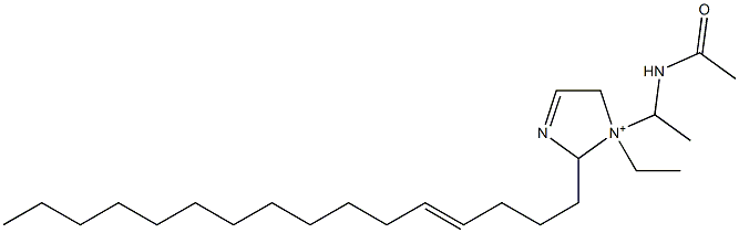 1-[1-(Acetylamino)ethyl]-1-ethyl-2-(4-hexadecenyl)-3-imidazoline-1-ium Struktur