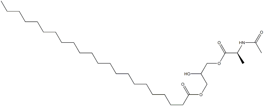 1-[(N-Acetyl-L-alanyl)oxy]-2,3-propanediol 3-docosanoate Struktur