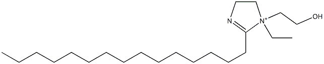 1-Ethyl-4,5-dihydro-1-(2-hydroxyethyl)-2-pentadecyl-1H-imidazol-1-ium Struktur