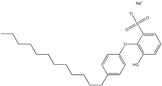 6-Hydroxy-4'-dodecyl[oxybisbenzene]-2-sulfonic acid sodium salt Struktur