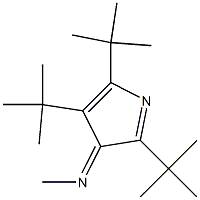 2,4,5-Tri-tert-butyl-3-(methylimino)-3H-pyrrole Struktur