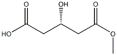 [S,(+)]-3-Hydroxyglutaric acid hydrogen 1-methyl ester Struktur