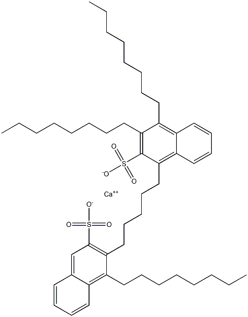 Bis(3,4-dioctyl-2-naphthalenesulfonic acid)calcium salt Struktur