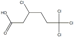 3,6,6,6-Tetrachlorohexanoic acid Struktur