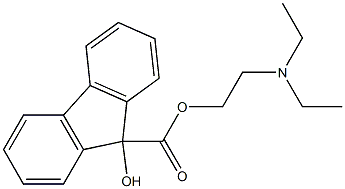 9-Hydroxy-9H-fluorene-9-carboxylic acid 2-(diethylamino)ethyl ester Struktur