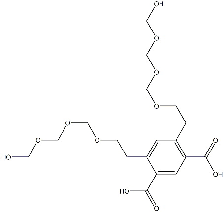 4,6-Bis(8-hydroxy-3,5,7-trioxaoctan-1-yl)isophthalic acid Struktur