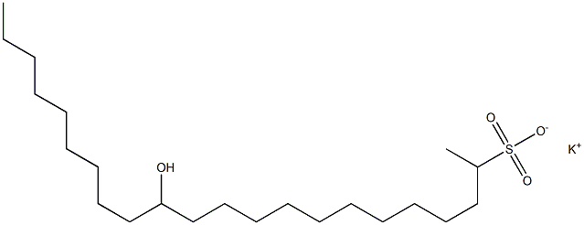 13-Hydroxydocosane-2-sulfonic acid potassium salt Struktur