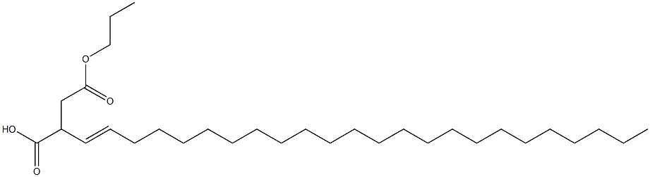 2-(1-Tetracosenyl)succinic acid 1-hydrogen 4-propyl ester Struktur