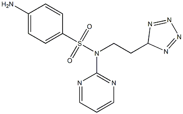 4-Amino-N-(2-pyrimidinyl)-N-[2-(5H-tetrazol-5-yl)ethyl]benzenesulfonamide Struktur